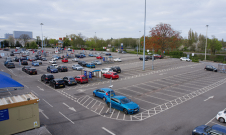 Clean Retail Shopping Parking Lot.