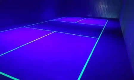 Lockhaven Airbnb Glow In The Dark Pickleball Court